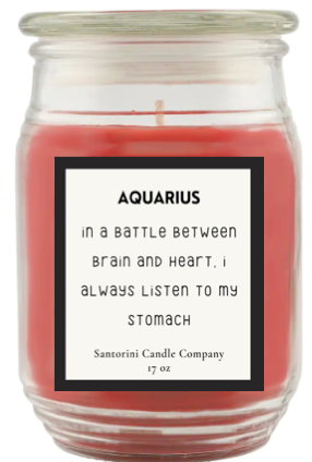 Aquarius Zodiac Candles