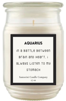 Aquarius Zodiac Candles