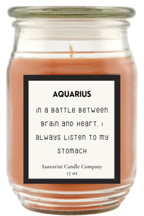 Aquarius Zodiac Candles