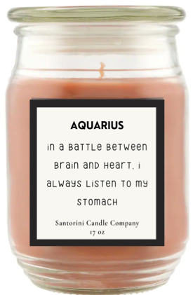 Aquarius Zodiac Candles