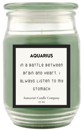 Aquarius Zodiac Candles