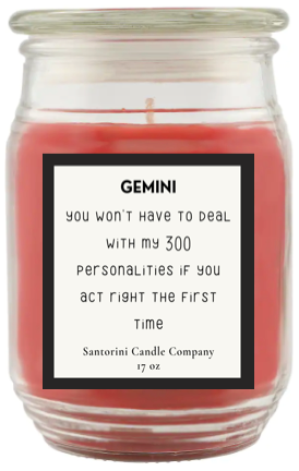 Gemini Zodiac Candles