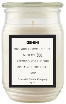 Gemini Zodiac Candles