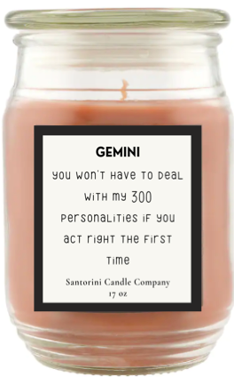 Gemini Zodiac Candles